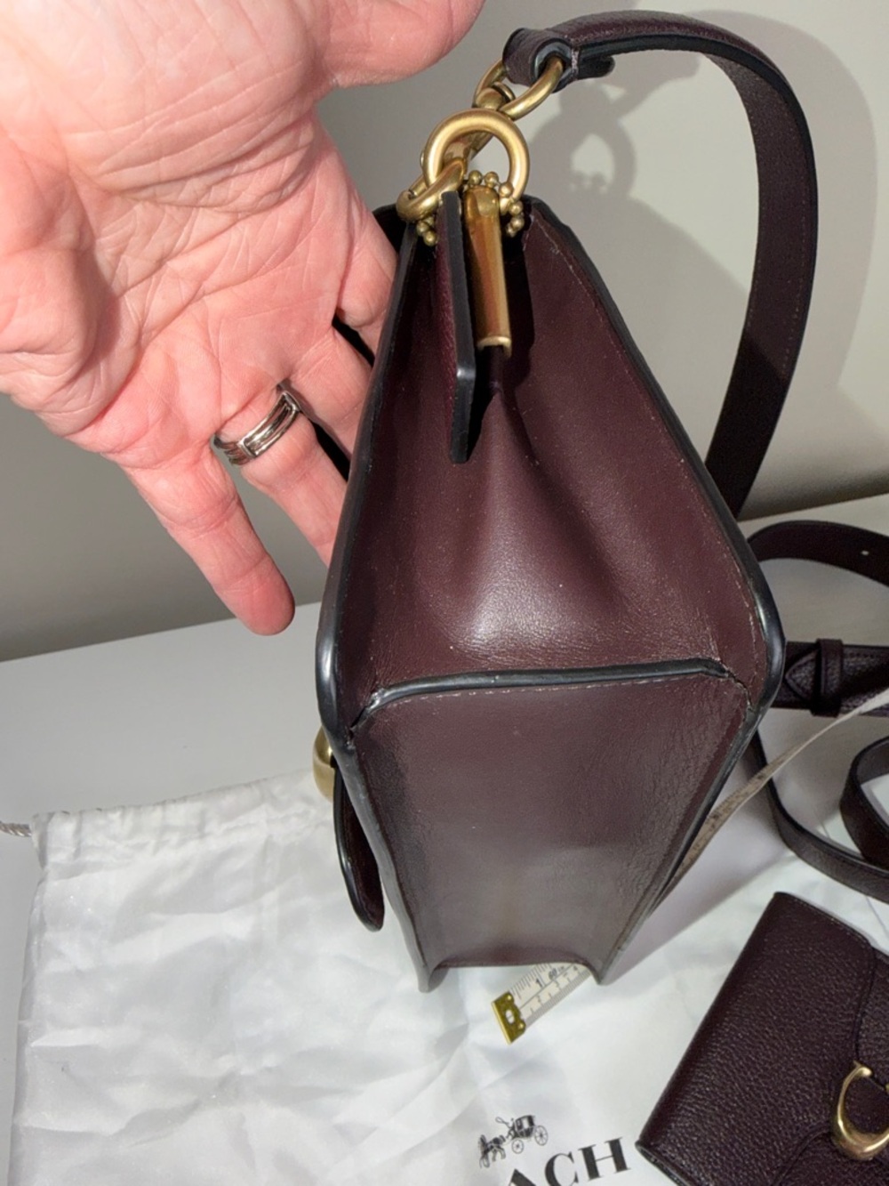NWT Coach Tabby 26 Crossbody Bag in Oxblood with matching wallet - Picture 8 of 13